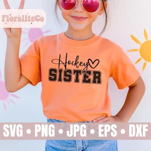 Hockey Sister SVG, Little Sister Biggest Fan Shirt, Hockey Mom Cut File, Sister PNG, Sports Clipart, Hockey Love svg, Hockey Family svg