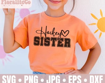 Hermana de hockey SVG, camiseta de la hermana pequeña más fan, archivo de corte de mamá de hockey, hermana PNG, clipart deportivo, amor de hockey SVG, familia de hockey SVG