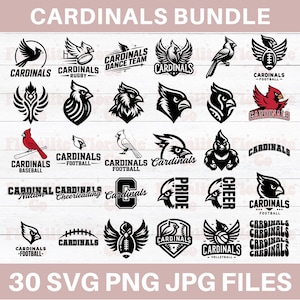 Cardinals SVG-bundel, Cardinals Png, Cardinals voetbalshirt Svg, digitale download, Cheer Team svg, Cardinals School Pride, honkbalteam