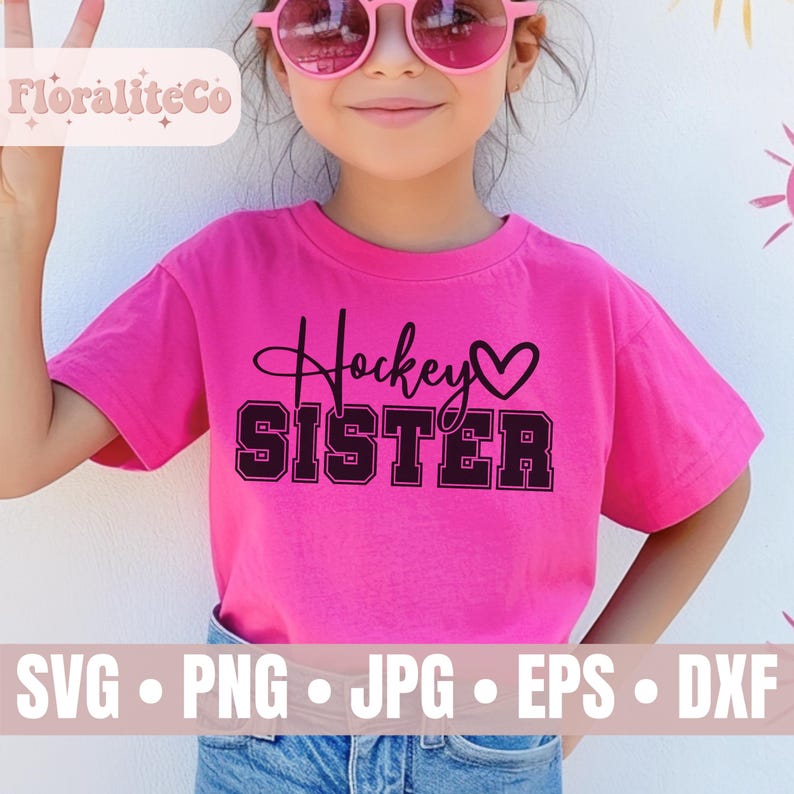 Hockey Schwester SVG, kleine Schwester größtes Fan-Shirt, Hockey Mama Schnitt-Datei, Schwester PNG, Sport Clipart, Hockey Liebe svg, Hockey Familie svg Bild 7