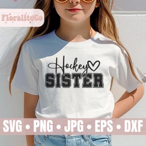 Hockey Schwester SVG, kleine Schwester größtes Fan-Shirt, Hockey Mama Schnitt-Datei, Schwester PNG, Sport Clipart, Hockey Liebe svg, Hockey Familie svg Bild 5