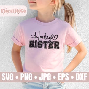Hockey Schwester SVG, kleine Schwester größtes Fan-Shirt, Hockey Mama Schnitt-Datei, Schwester PNG, Sport Clipart, Hockey Liebe svg, Hockey Familie svg Bild 4