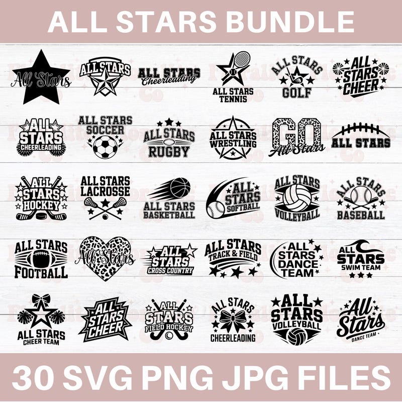 All Stars Svg - Etsy
