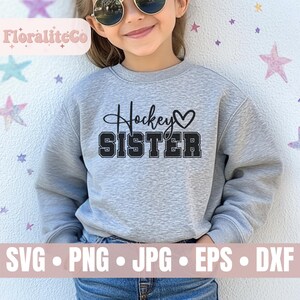 Hockey Schwester SVG, kleine Schwester größtes Fan-Shirt, Hockey Mama Schnitt-Datei, Schwester PNG, Sport Clipart, Hockey Liebe svg, Hockey Familie svg Bild 3