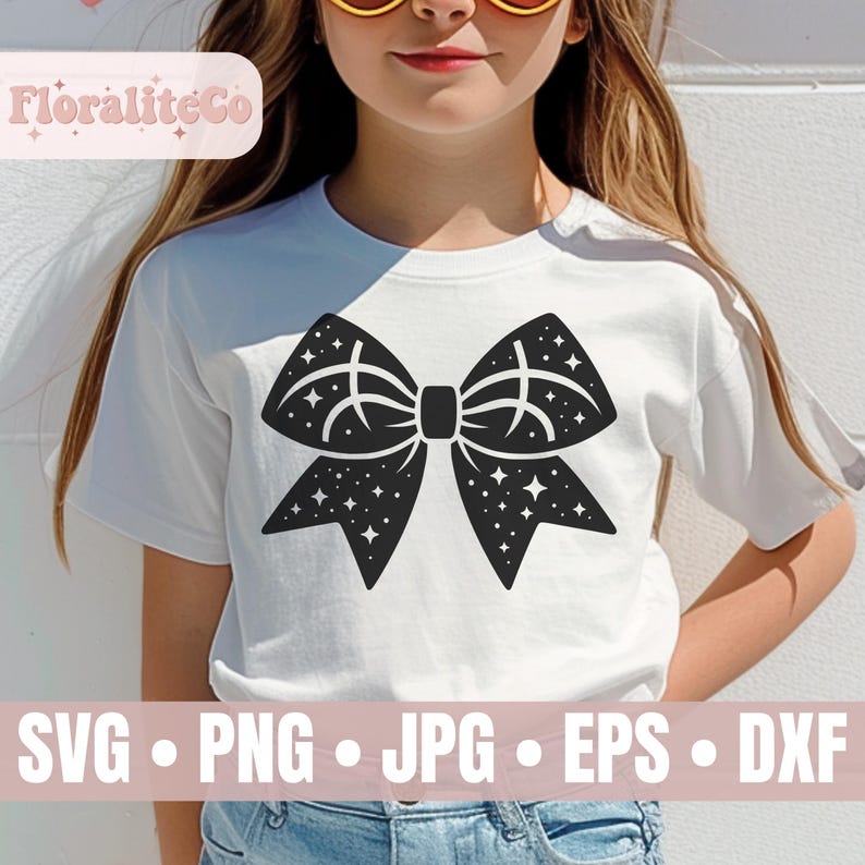 Cheer Bow SVG PNG Bundle, Glitter Hair Bow Svg Vector, Cheerleader Mom ...