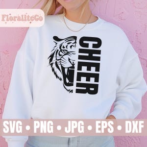 Tigers Cheer Team SVG PNG, Tigers Football, Tigers Cheerleader Shirt, Tigers Mascot svg, Tigers Mom svg, Tigers Pride, Cricut, Silhouette