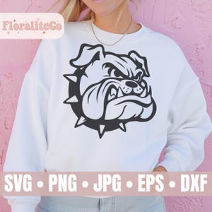 Bulldog Mascot SVG PNG, Bulldog Svg,  Bulldog Clip Art, Bulldog Head, Bulldog Mom Svg, Bulldog Png, Instant Download