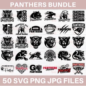 Panthers Football svg, Panthers Cheerleading svg, Panthers mascot svg Bundle, Panther school svg, Panthers logo svg, Digital File Download