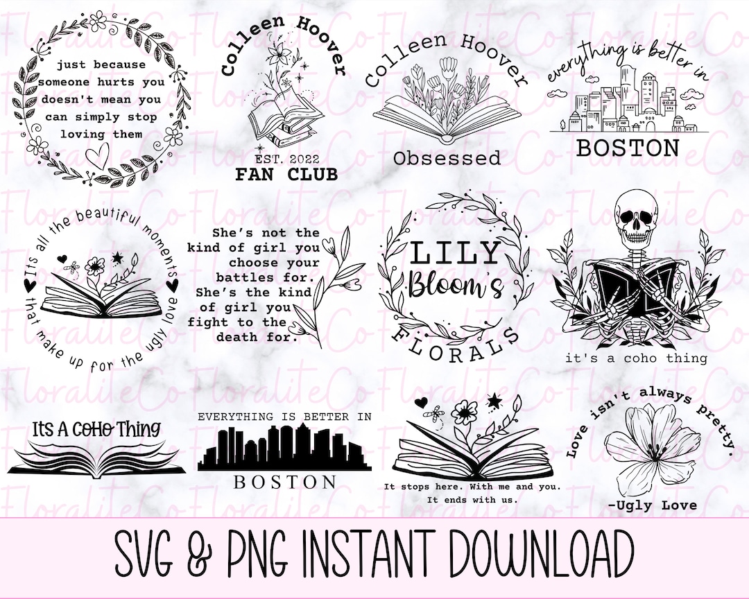 Colleen Hoover SVG Bundle Colleen Hoover SVG Book Lover SVG Etsy Canada