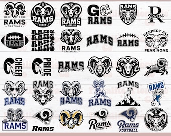 Rams Mascot Bundle SVG, Rams School Spirit svg, Rams Cheerleading svg, Rams Football Team Gear, Rams Fan svg, Cricut, Silhouette