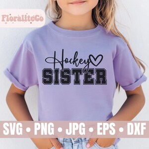 Hockey Schwester SVG, kleine Schwester größtes Fan-Shirt, Hockey Mama Schnitt-Datei, Schwester PNG, Sport Clipart, Hockey Liebe svg, Hockey Familie svg Bild 6