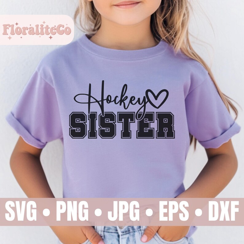 Hockey Schwester SVG, kleine Schwester größtes Fan-Shirt, Hockey Mama Schnitt-Datei, Schwester PNG, Sport Clipart, Hockey Liebe svg, Hockey Familie svg Bild 6