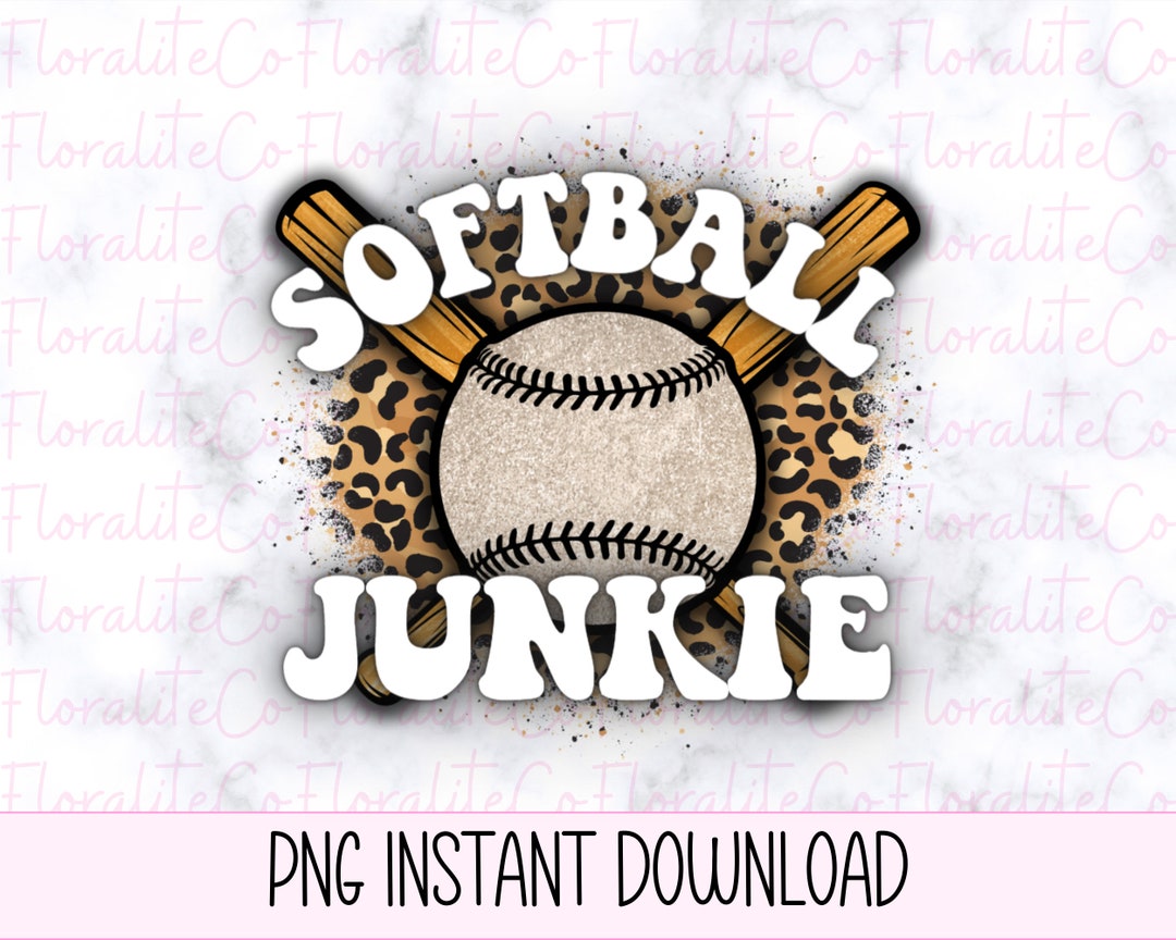 Softball Junkie Png Softball Leopard Print Png Softball Mom Etsy