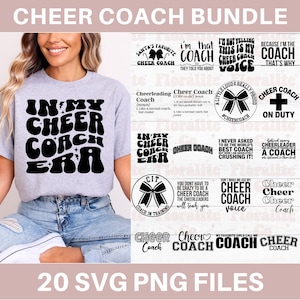 Cheer Coach SVG Bundle, Funny Cheerleading Quotes, Cute Cheer Team, Cheer Squad, Team Mom Shirt, Game Day Svg, Cheerleader Png, Cricut Files