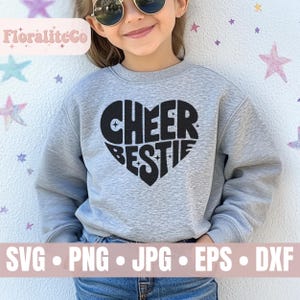 Cheer Besties SVG PNG, Besties Forever Svg, Retro Cheer Svg, Bestie shirt Svg, beste vrienden, grappig Cheer Svg, Groovy Cheer Png, Game Day Svg