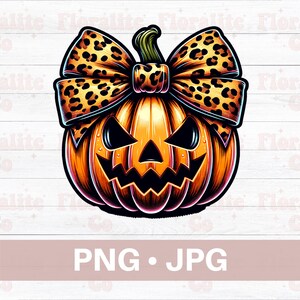 Leopardo Coquette Fiocco Zucca Png Jpg, Zucca Scintillante Png, Design Maglietta Autunnale, Sublimazione Autunnale, Campo di Zucche Png, Ringraziamento Png