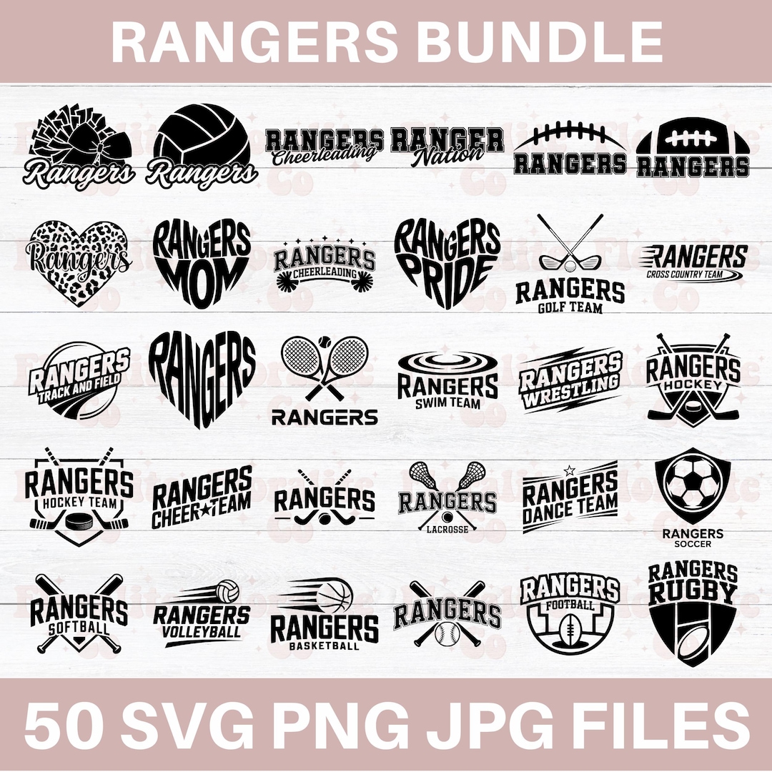 Manton Rangers Svg Rangers SVG Bundle, Rangers Cheer Mascot Design, School Spirit Team ...