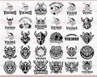 Vikings Football Bundle, Vikings Pride, Vikings Mascot svg, Vikings School Team svg, Vikings Cheer svg, Vikings Vibes svg, School Spirit Svg