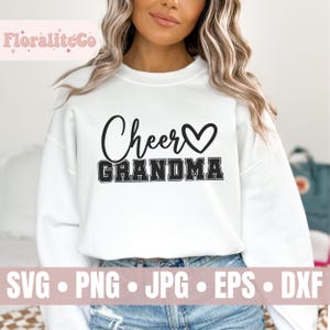 Cheer Grandma SVG PNG JPG, Cheer Competition Svg, Cheer Nana Shirt Design, Cheerleader, Download instantâneo, Cricut Silhouette Cut Files