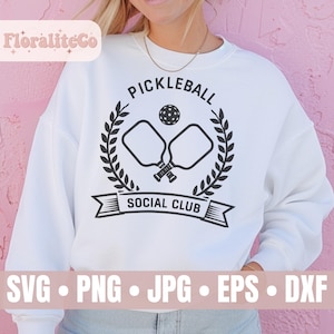 Pickleball Social Club SVG, Trendy Pickleball Shirt Design, Pickleball player Cocktail png, Girls Club PNG, Retro Country Club Tennis png
