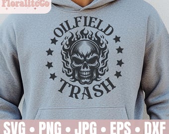 Oilfield Roughneck Skull Hard Hat PNG, Rig Trash, Roughneck PNG, Oilfield worker png, SVG, sublimation, digital Design, Oil Rig Shirt Design
