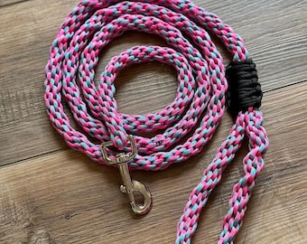 Handmade Kumihimo Braid Paracord Dog Leash 6 1/2 feet