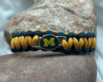 Handmade U of M Paracord Survival Bracelet