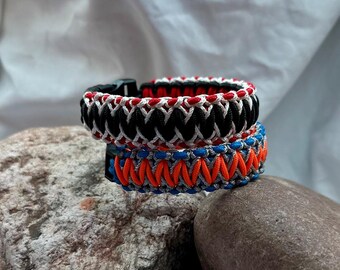 Hand Stitched Ace of Spades King Cobra Paracord Bracelet