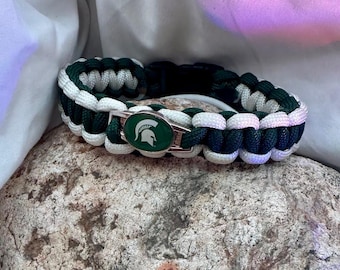 Handmade MSU Paracord Survival Bracelet