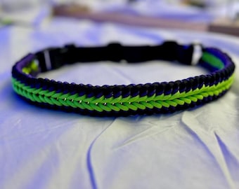 Custom Handmade Adjustable Paracord Dog Collar 17 - 25"