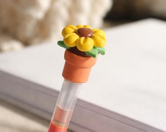 Puntale per penna con peso in argilla di girasole / Ausilio per il flusso dell'inchiostro