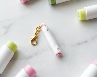 Handmade Polymer Clay Alcohol Marker Charm – Artist Keychain