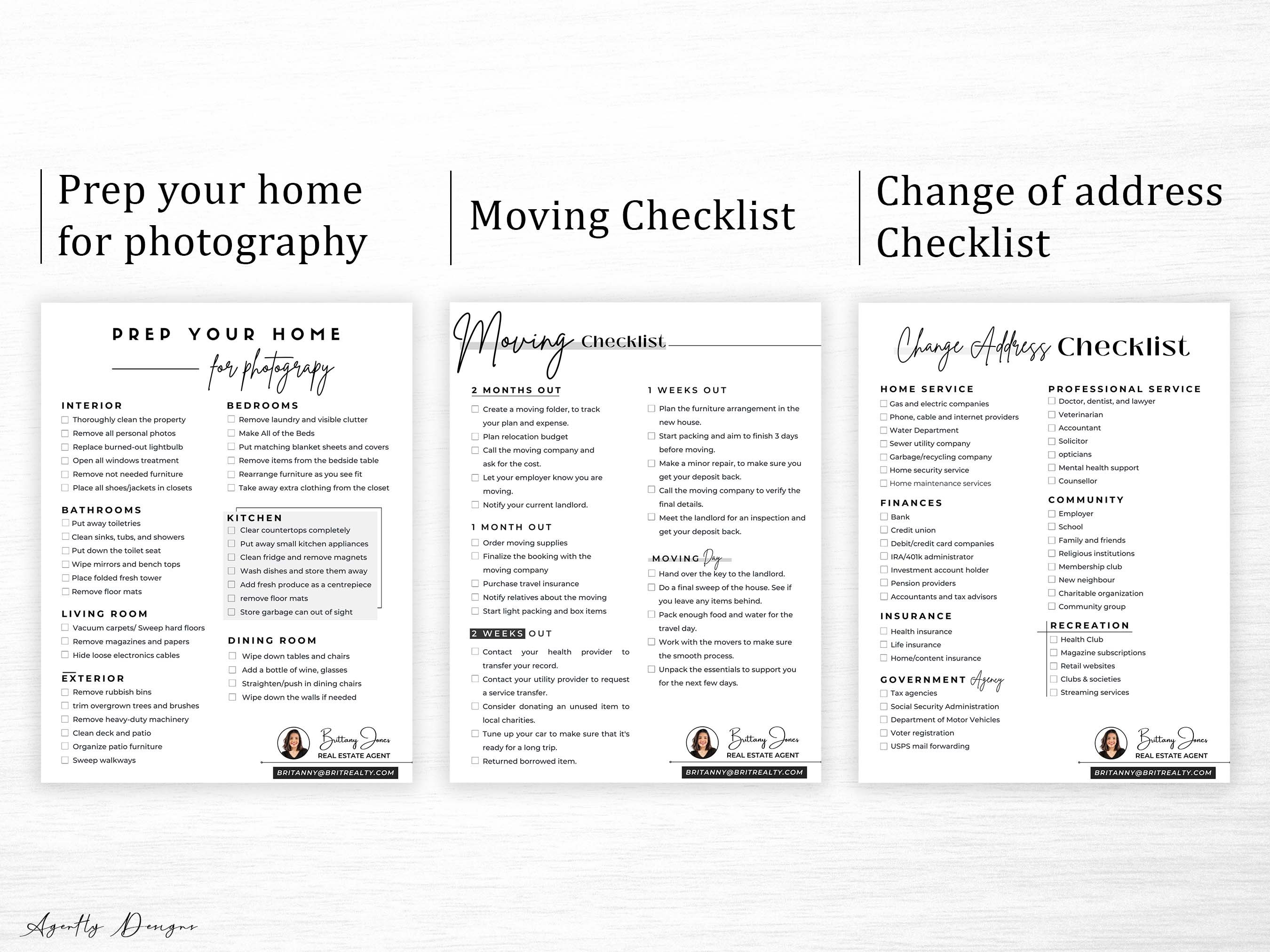 Real Estate Checklist Bundle, Home Buying and Selling Questionnaire ...