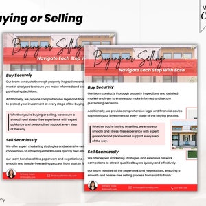Folleto de compra o venta, Carta de divulgación de prospección inmobiliaria, Asistencia para compra y venta de viviendas, Carta de venta de propiedades, Rojo dinámico