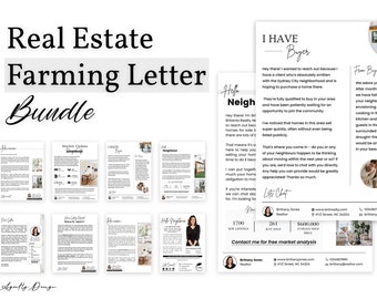 Real Estate Farming Letter Bundle, Prospecting letter, Lead generation letter, Local farming letter, Real Estate Farming Flyer, Agent Intro