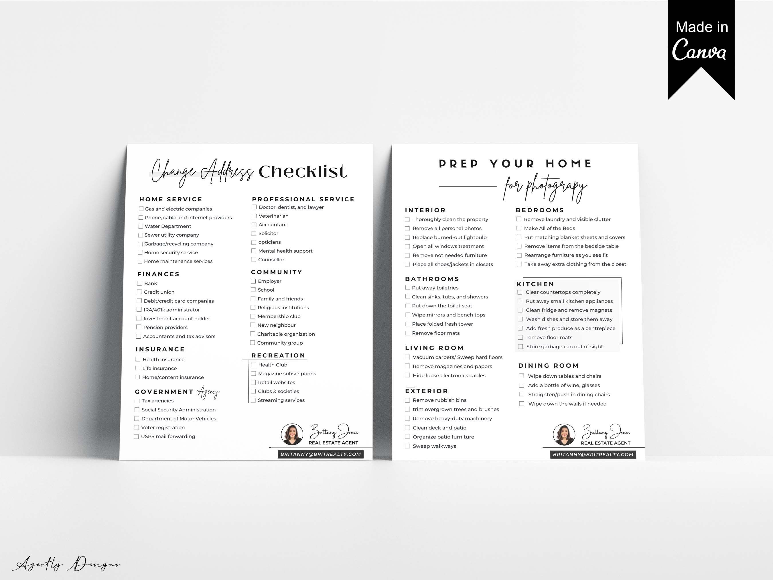 Real Estate Checklist Bundle, Home Buying and Selling Questionnaire ...