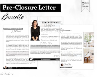 Real Estate Foreclosure letter Bundle, Pre-Foreclosure Letter Bundle, farming Prospecting Letter Bundle, Foreclosure assistance flyer bundle