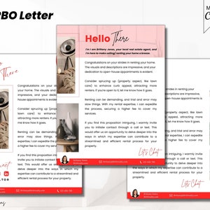 Carta de alquiler por parte del propietario, carta de divulgación de FRBO, carta de alquiler gestionado por el propietario, carta de alquiler del propietario, diseño rojo de agricultura
