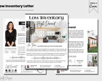 Low inventory and high demand letter, Real Estate Farming Letter, Prospecting letter, Real Estate marketing template, Local farming letter