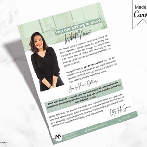 Real Estate Foreclosure letter, Pre-Foreclosure Letter, farming Prospecting Letter, Foreclosure assistance letter, Nature sage flyer design