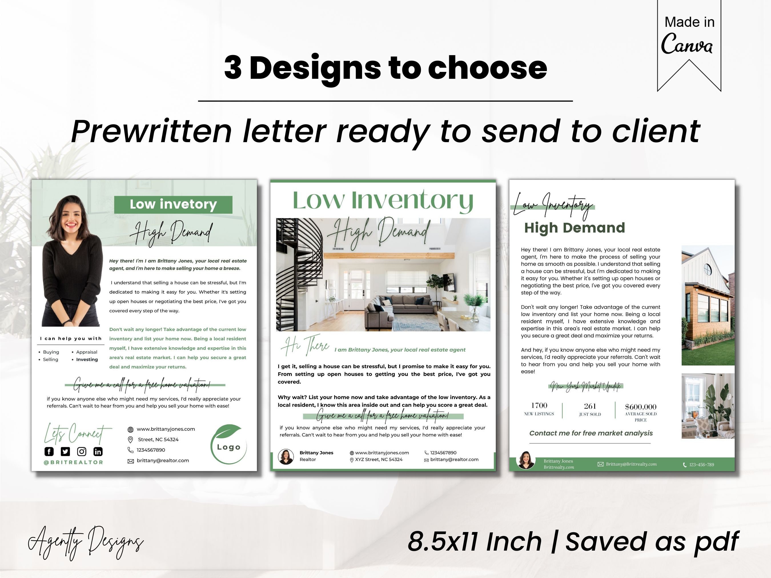 Inventory Lettering Design Low Inventory and High Demand Letter, Real Estate Farming Letter ...