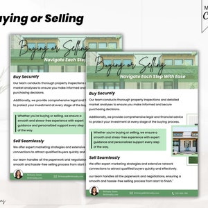 Folleto de compra o venta, carta de divulgación sobre prospección inmobiliaria, asistencia para la compra y venta de viviendas, carta de venta de propiedades, Nature Green