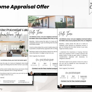 Carta agrícola de oferta de tasación de viviendas, carta de prospección de valoración de propiedades, extensión de valoración de viviendas, carta de marketing de tasación residencial
