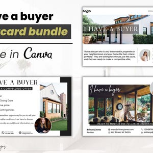 I have a buyer postcards bundle, Buyer Match Postcard, Ready Buyer Announcement, Home seller Search Postcard, Farming Reach out Postcards