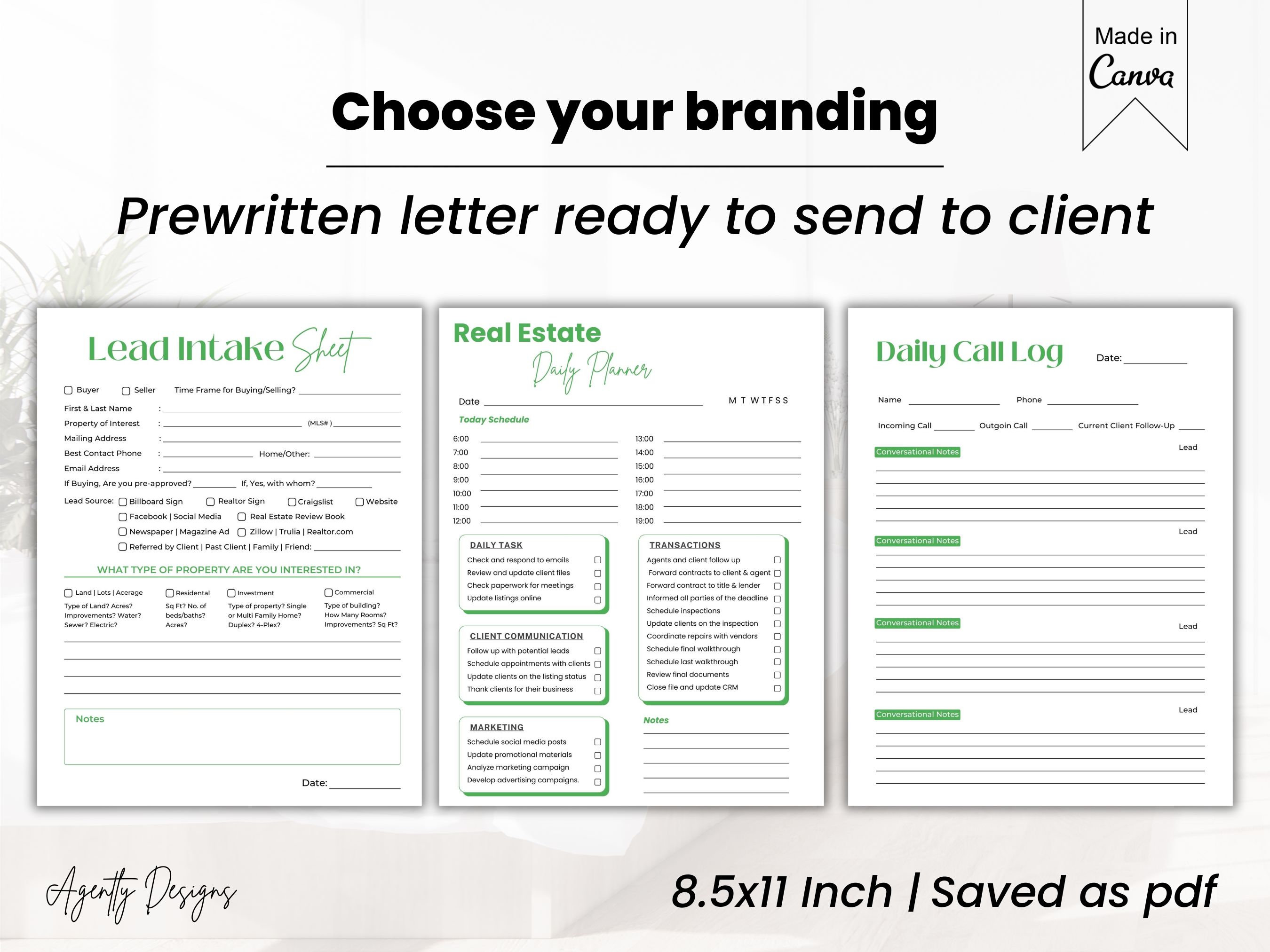 Productivity Planner for Realtors