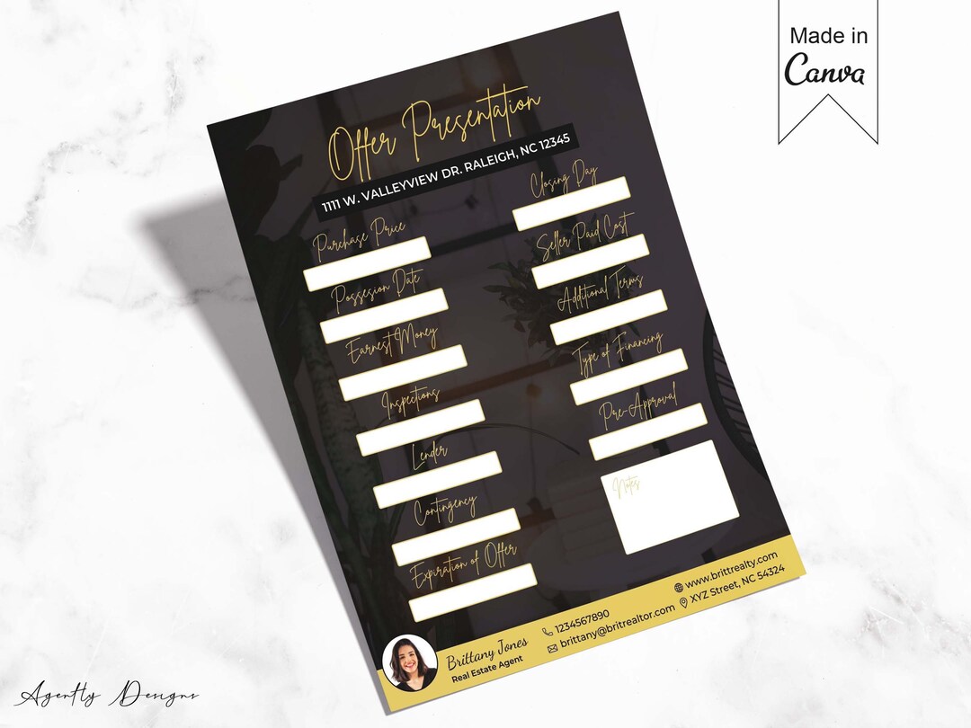 Offering Summary Offer Summary, Black and Gold Offer Presentation, House Offer Summary ...