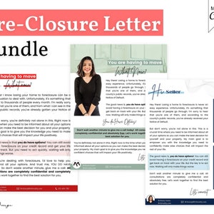Real Estate Foreclosure letter Bundle, Pre-Foreclosure Letter Bundle, farming Prospecting Letter Bundle, Foreclosure assistance flyer bundle