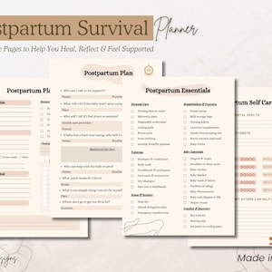 postpartum planner, postpartum printable, new mom planner, recovery tracker, postpartum log, postpartum care kit, printable for moms