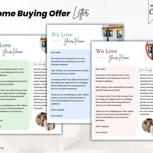 Carta de oferta de compra de vivienda, Carta de oferta de compra, Carta de oferta de bienes raíces, Propuesta de compra de vivienda, Carta de oferta de compradores, Carta de diseño múltiple