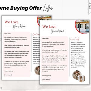 Carta de oferta de compra de vivienda, Carta de oferta de compra, Carta de oferta de bienes raíces, Propuesta de compra de vivienda, Carta de oferta de compradores, Carta de compra Roja